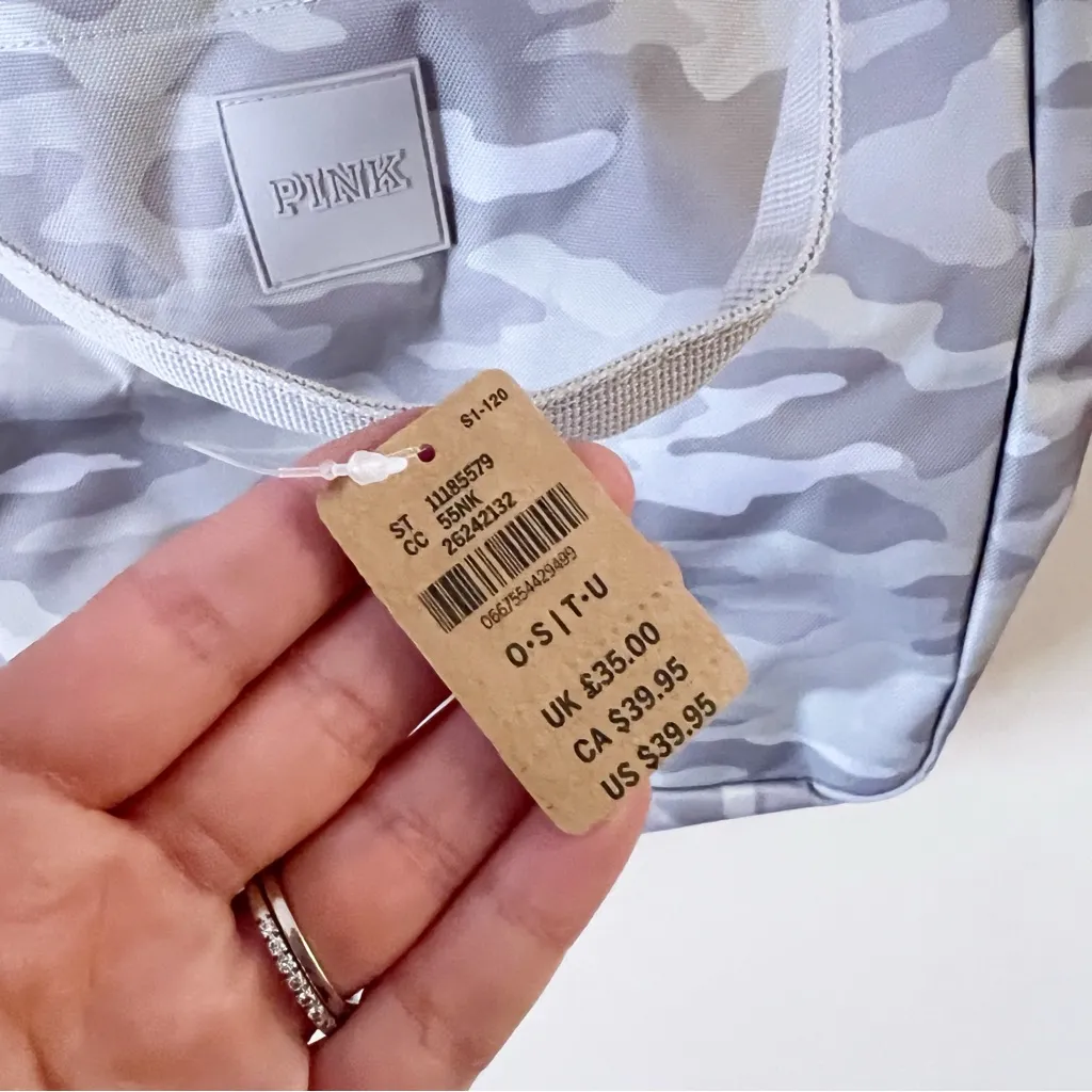 Victoria’s Secret PINK Convertible Backpack Tote bag NEW Double Platinum Camo - Image 5