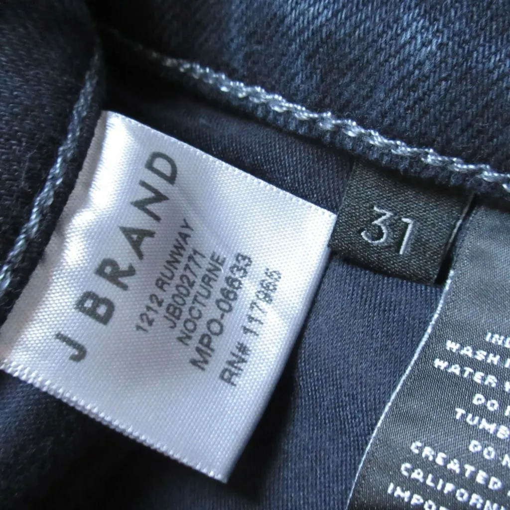 NWT J Brand 1212 Runway Straight in Nocturne Super High Rise Stretch Jeans 31 - Image 4