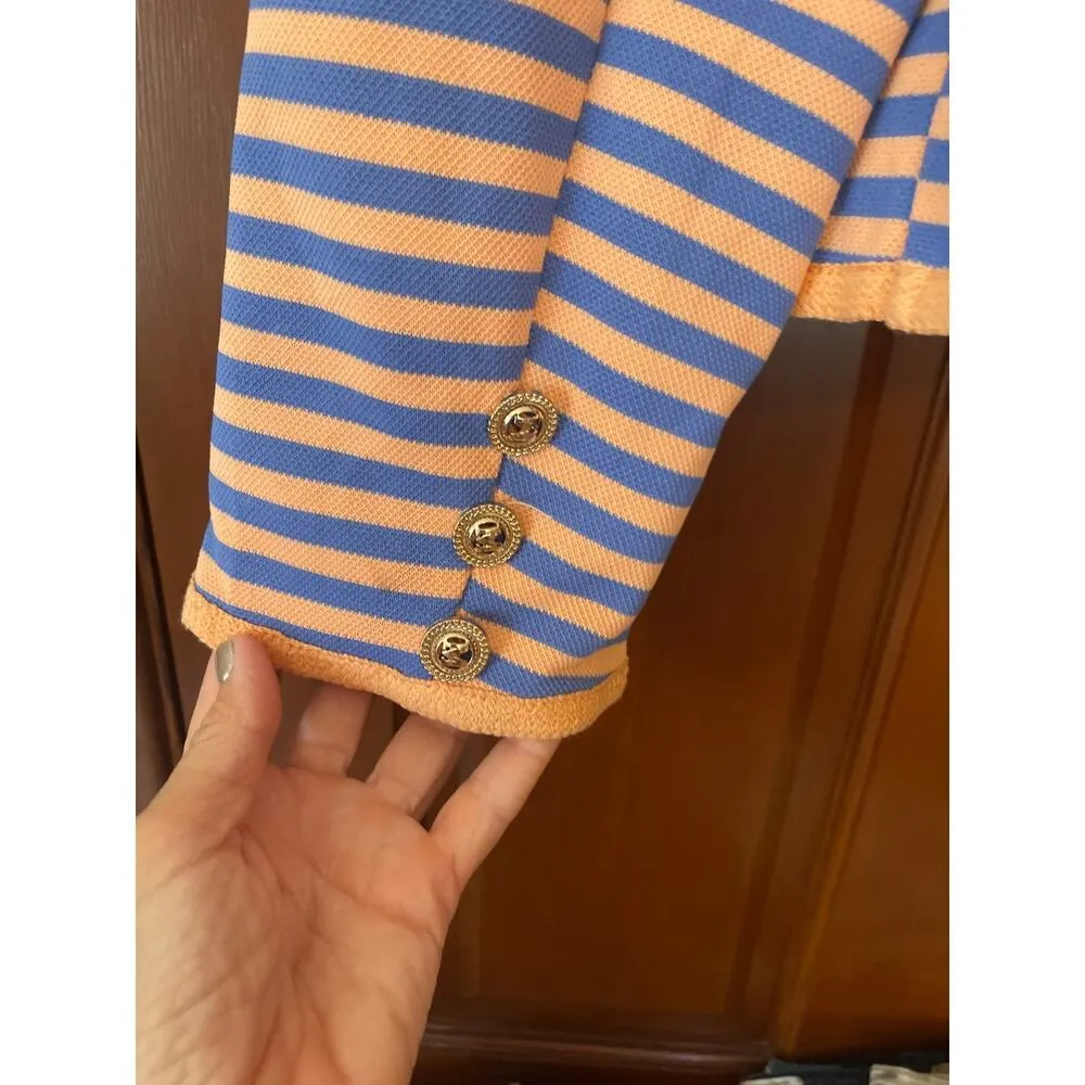 Pretty Garden striped poly knit blazer size L - Image 6