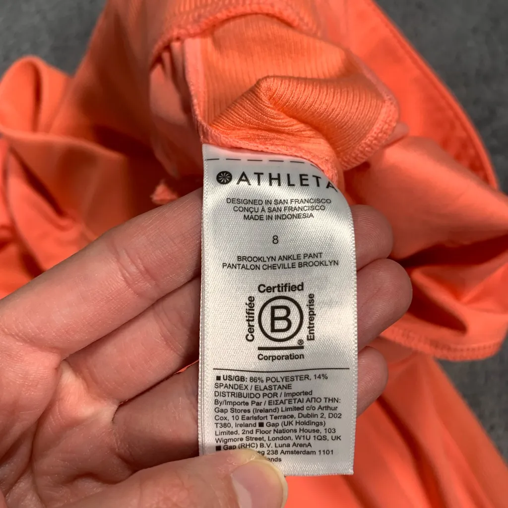 Athleta brooklyn ankle pant coral orange - Image 7