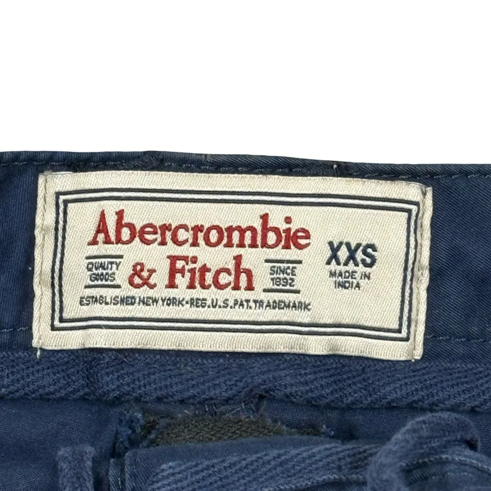 Vintage Y2K Abercrombie & Fitch Navy Blue Button Front Mini Skirt Size XXS - Image 2