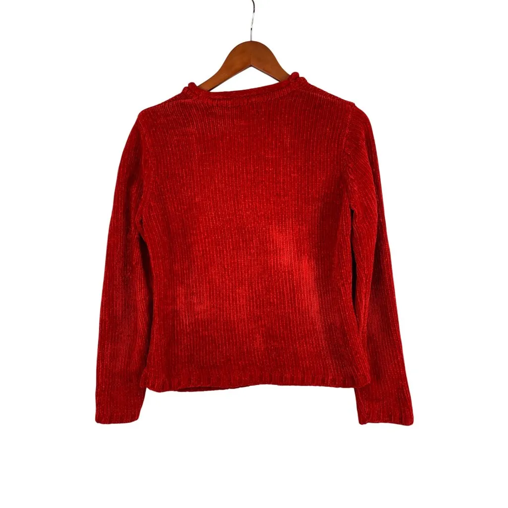 Carolyn Taylor Petite Red Chenille Sweater P5/PC - Image 2
