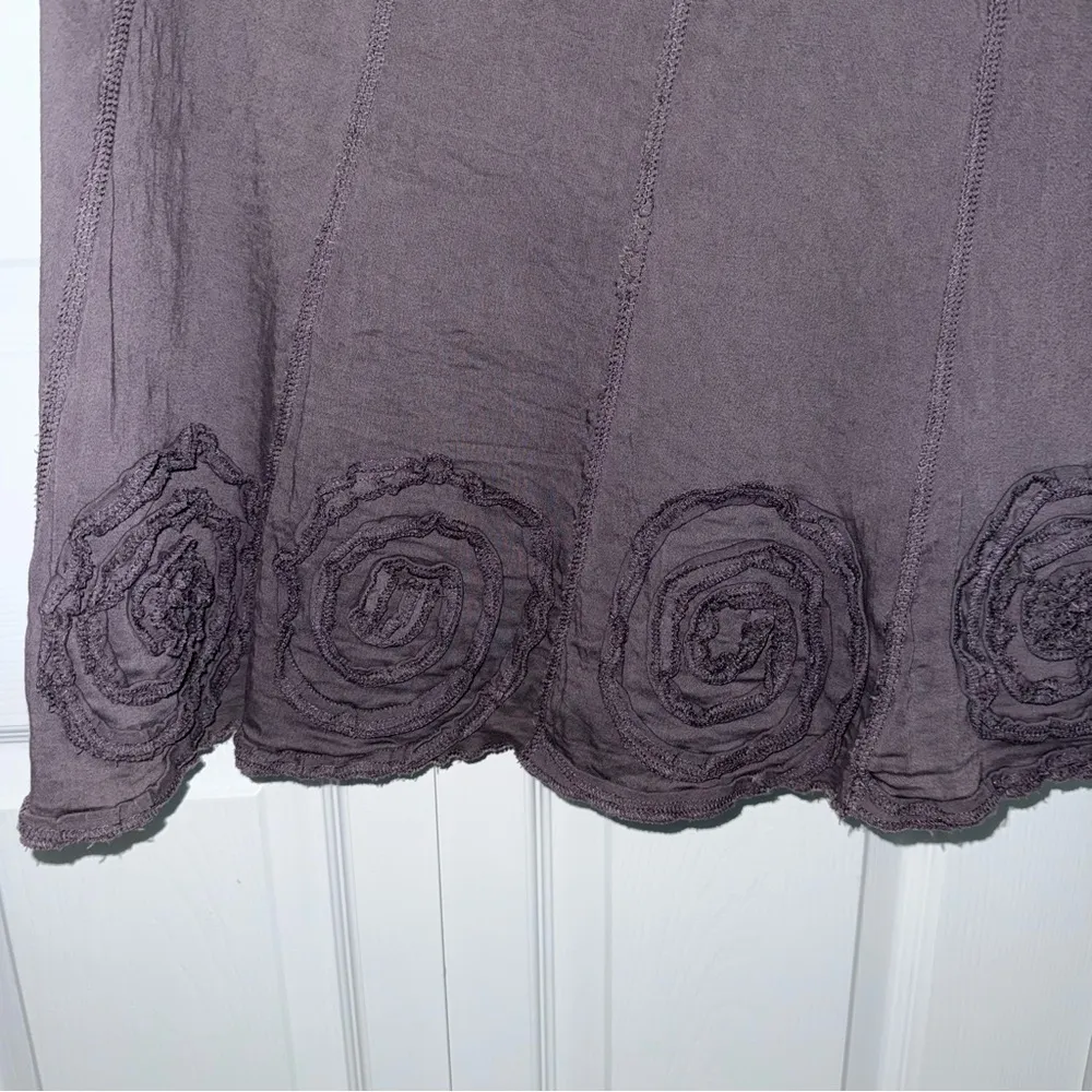 Solitaire Purple Midi A-Line Skirt for Casual Wear size small boho vintage vibes - Image 5