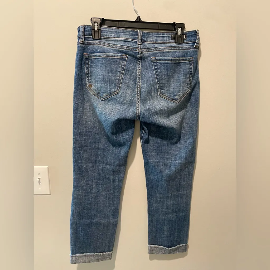 KUT (from the kloth) - Amy Mid Rise Crop Straight Leg Jeans - Size 6 - Image 5