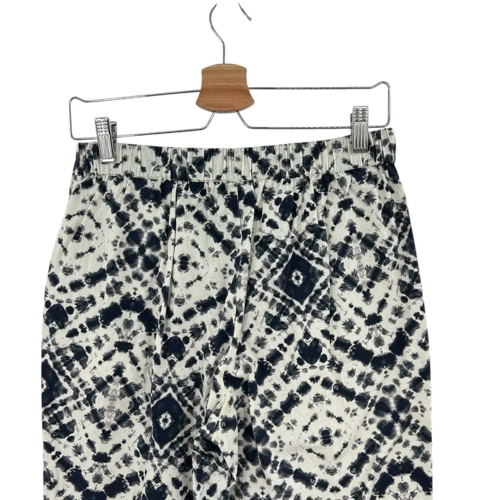 Margaret O'Leary Pull-On Pants Stretch Ikat Tie Dye Cream Gray Size Small - Image 9