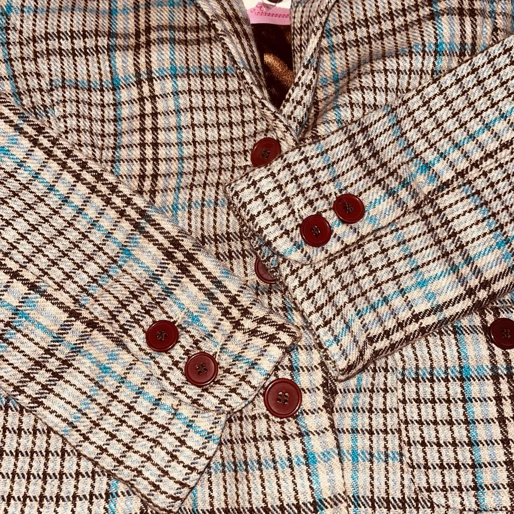 Plaid Cropped Blazer sz M NWT! Size M - Image 7