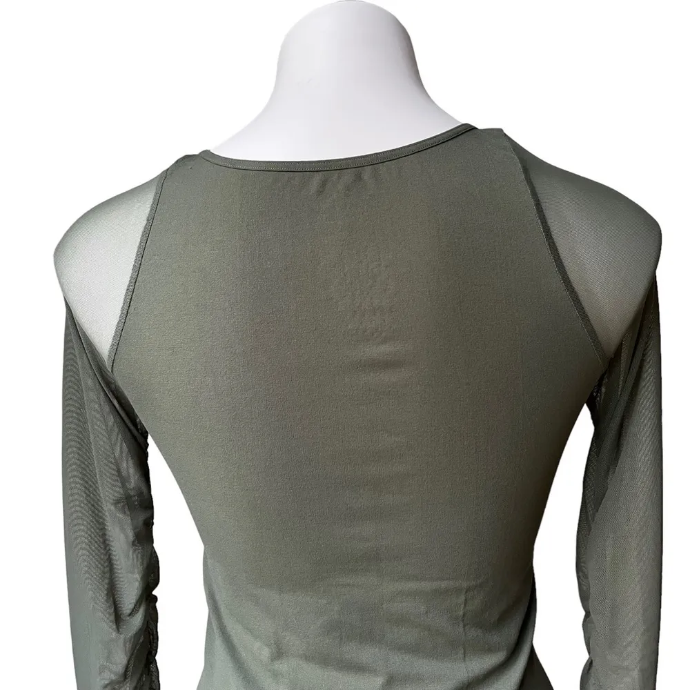 Free People Intimates Green Scrunch Sleeve Seamless, Sz M/L - Image 9