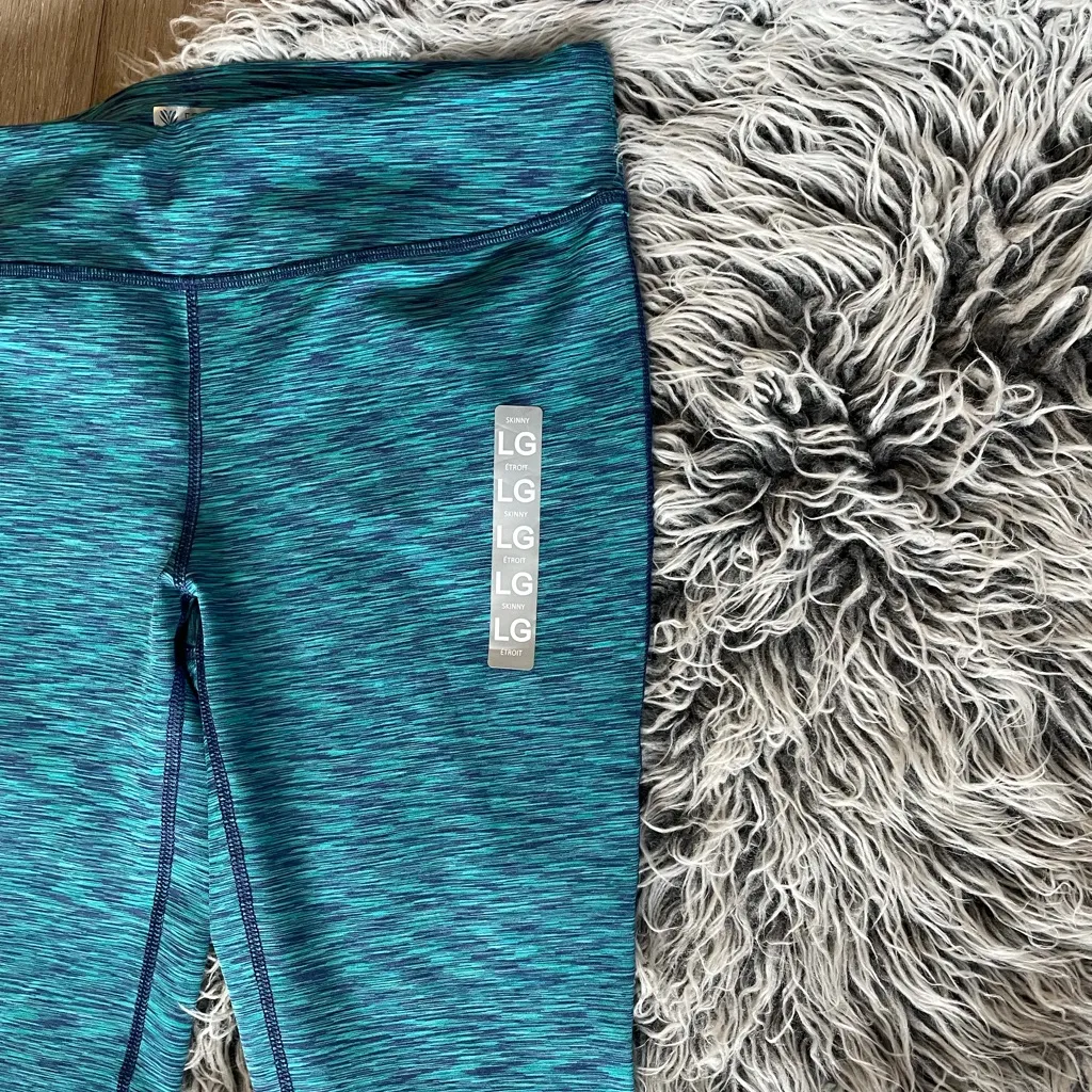 Forever 21 💙🆕F21 Teal Blue Space Dye Active Leggings✨NWT✨ - Image 5