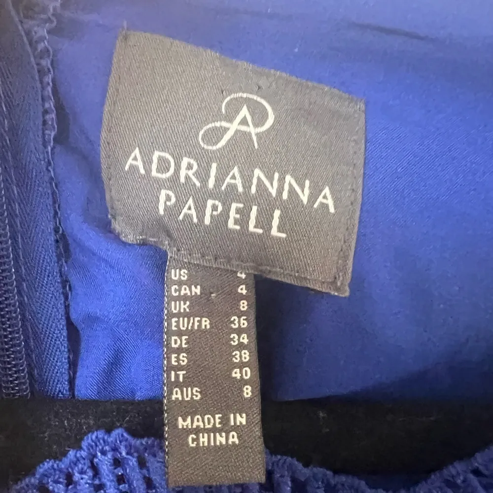 Adrianna Papell blue lace dress size 4 - Image 3