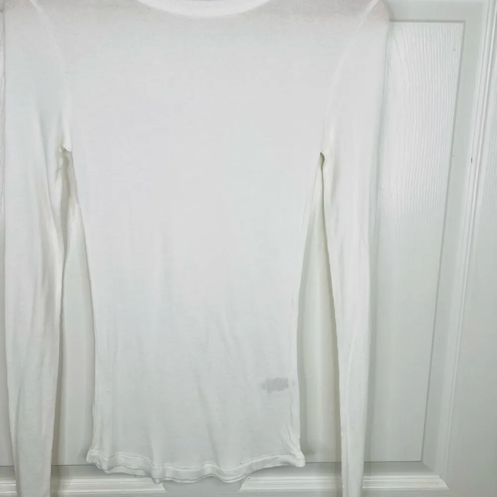 BP. Women's Long Sleeve Crew Neck Top White Size S Basic Ribbed Fitted Top - Image 5