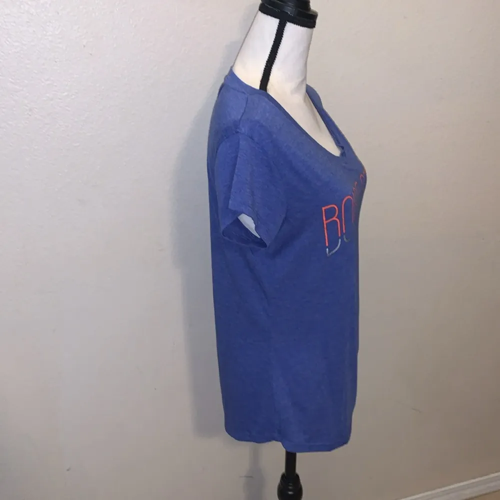 Russell Athletic Boise State Broncos Blue Front Knot Short Sleeve Shirt - Image 4