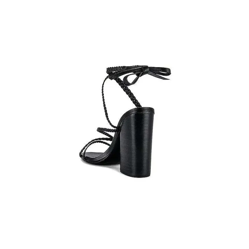 $178 NWOT RAYE Melissa Black Braided Lace Strappy Block Heel Sandals Size 7.5 - Image 10