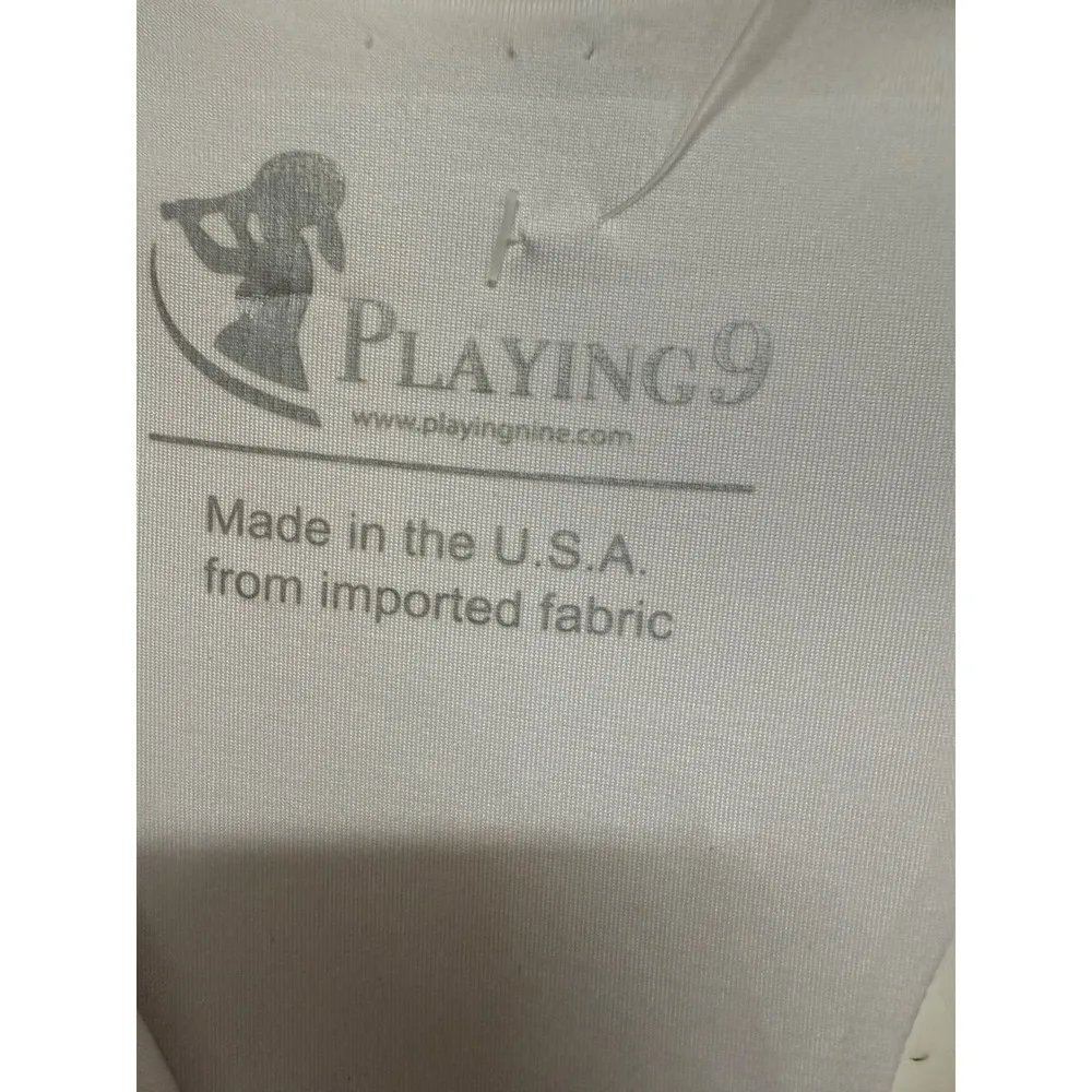 Playing 9 Maternity Tennis Dress Pickle Ball Size Large Solid White Active - Image 7