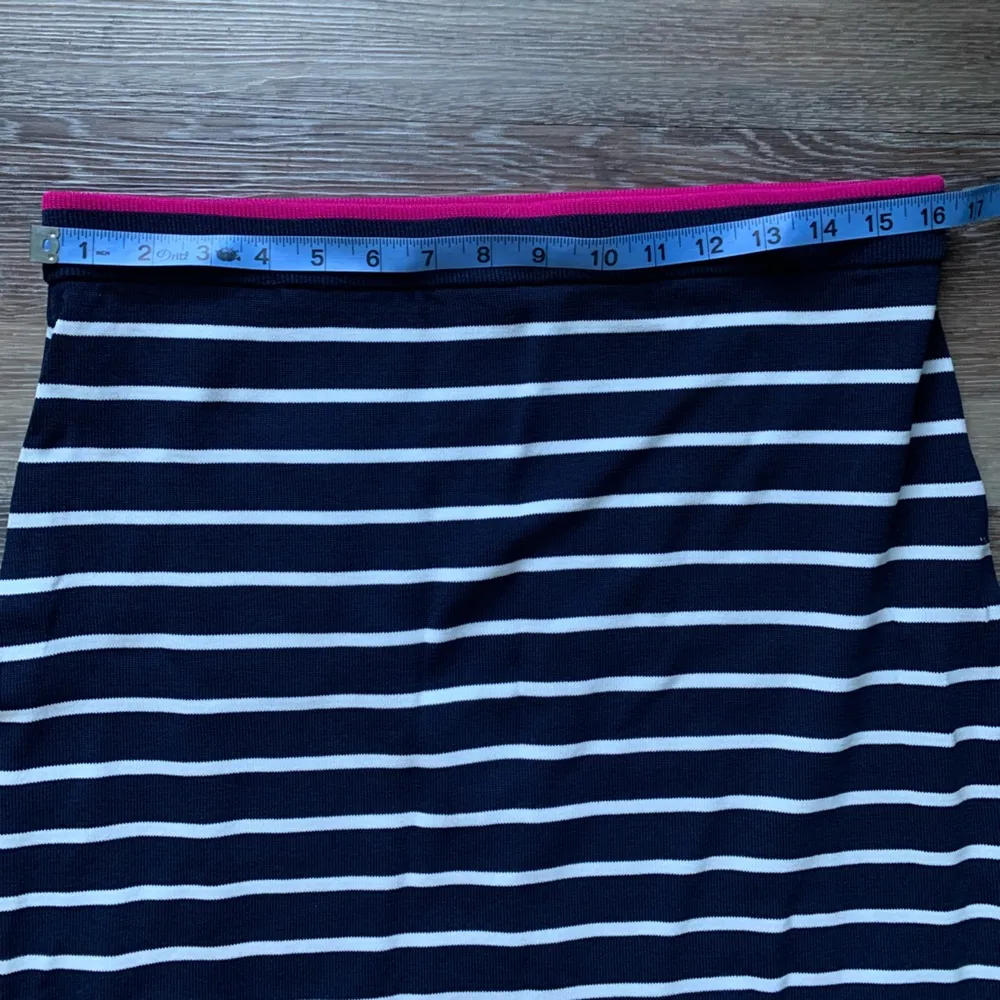 On 34th Navy and White Striped Women's Skirt L Blue Size L - Image 4