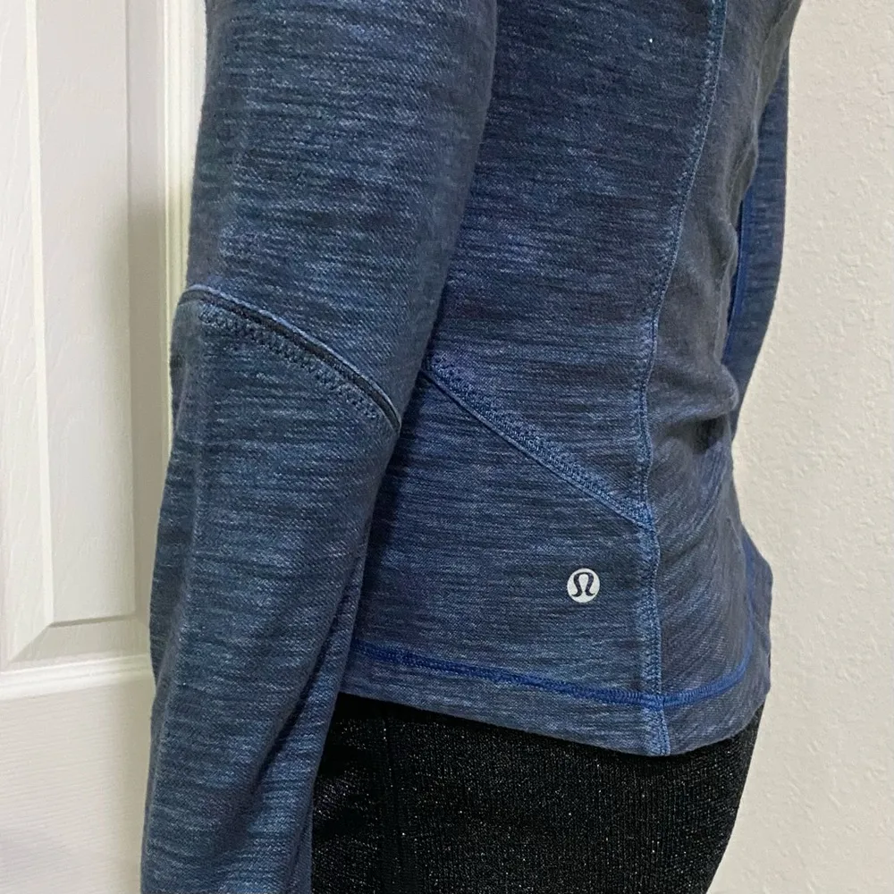 LULULEMON Forme Jacket Reversible Slub Denim Limitless Blue/Black Size 4 - Image 6
