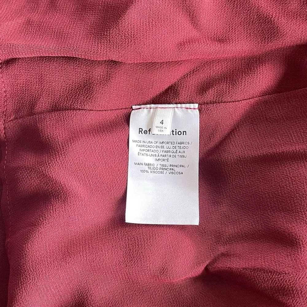 NWT Reformation Stevi Shirred Georgette Midi Dress in Plum Size 4 - Image 8