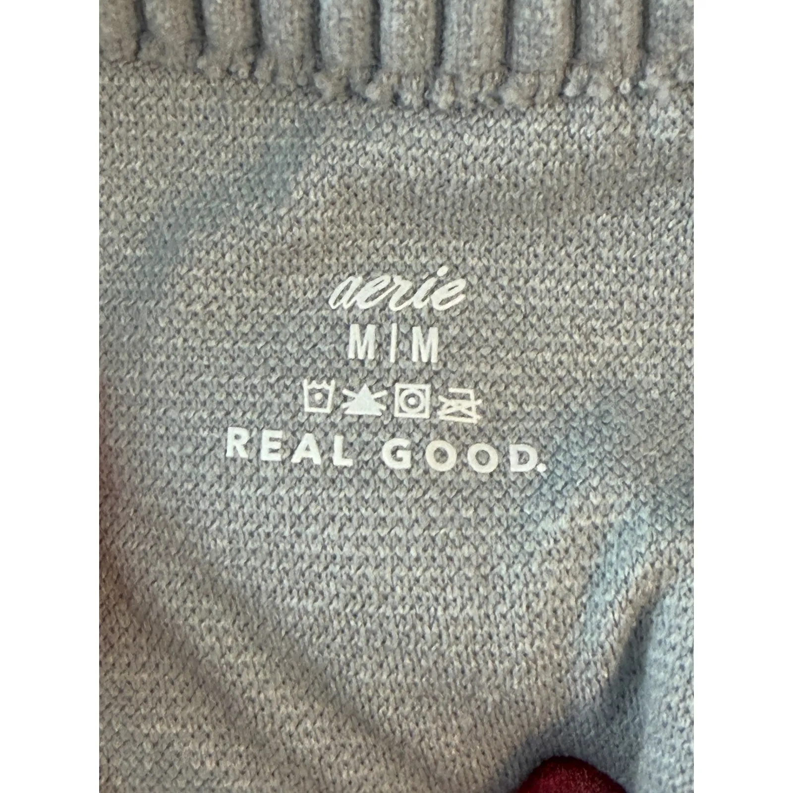 Aerie Superchill Seamless Ribbed Racerback high neck Crop Tank Top Gray Size M - Image 7