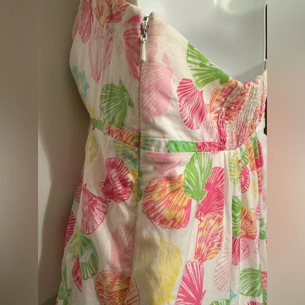 Vintage Lilly Pulitzer Size 4 Gweneth Dress Strapless Seashell / Clam Digger - Image 5