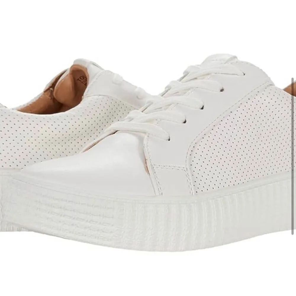 Steve Madden white Toliver textured leather sneaker - Image 2