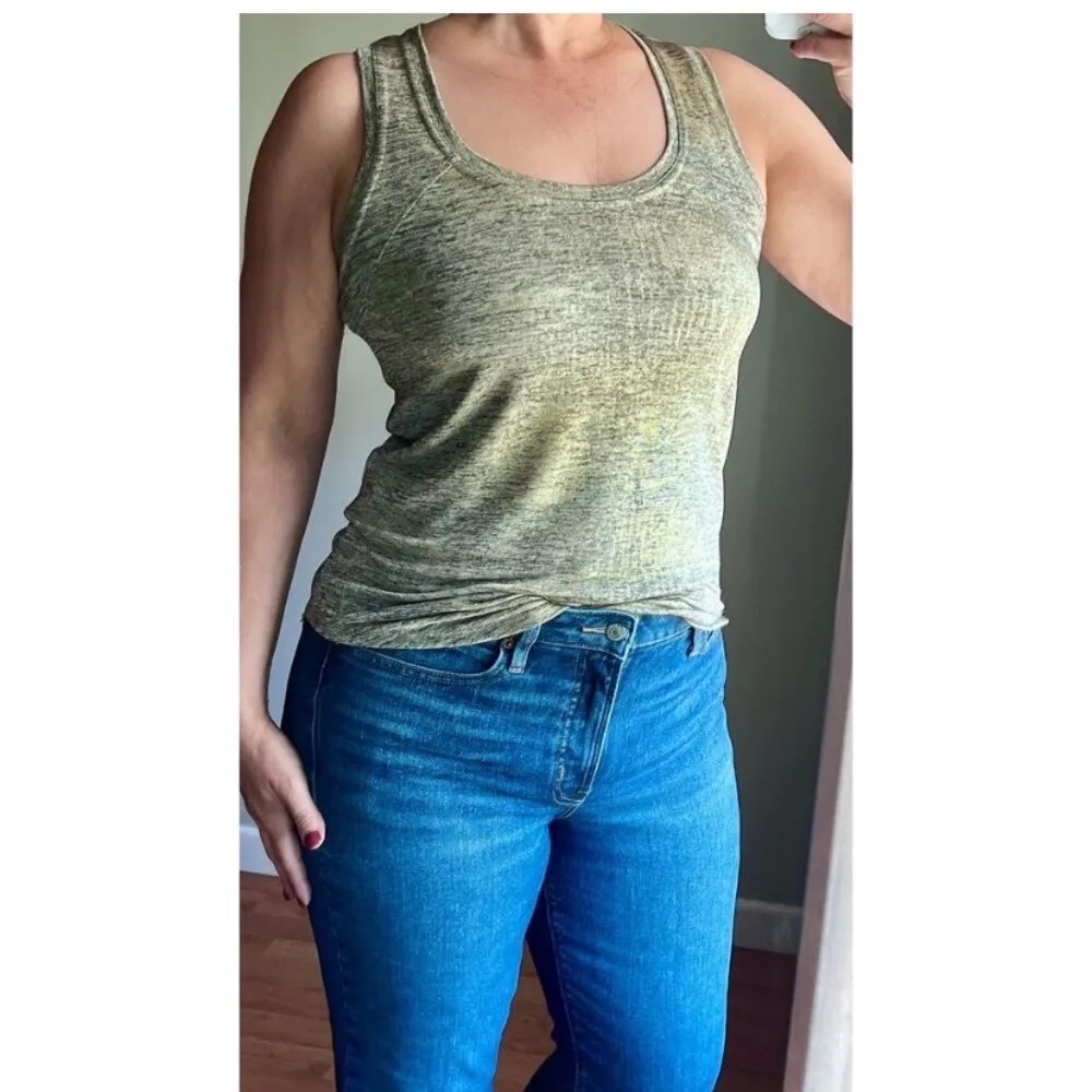 Sam Edelman Shimmery Gold and Black Hi-Low round hem Top/Tank/Shirt/Blouse S Med - Image 2