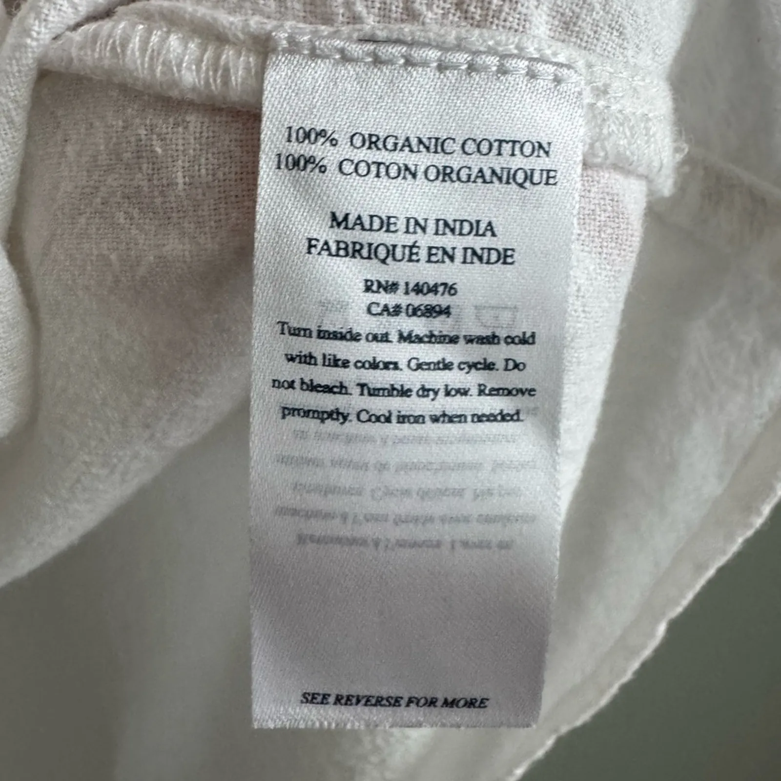 Faherty Laura Embroidered Peasant Blouse in Whisper White Size Small - Image 7