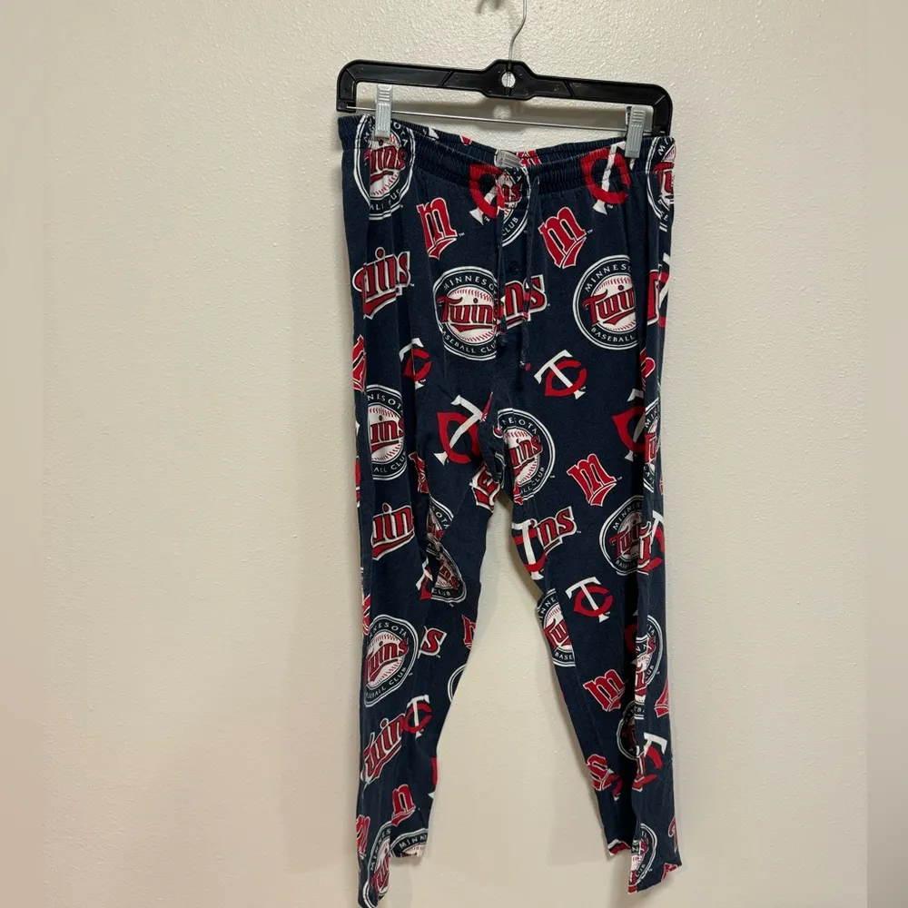 Minnesota Twins Pajama Bottoms Size Medium Blue - Image 4