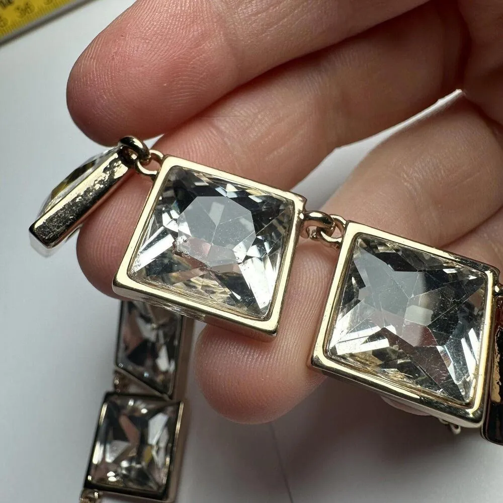 Chico’s Rhinestone Gold Tone Necklace Signed Great For Party / Evening - Image 11