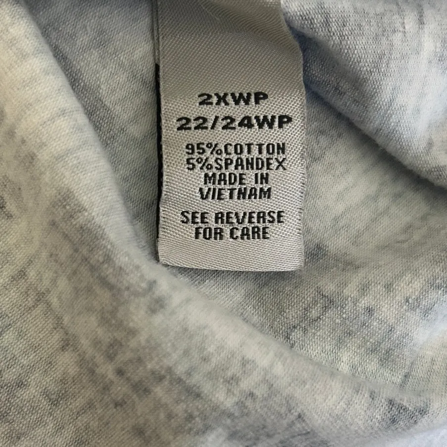 Catherines Women Top‎ 2X Petite Blue Abstract Casual Whimsy Mature Office Travel - Image 5