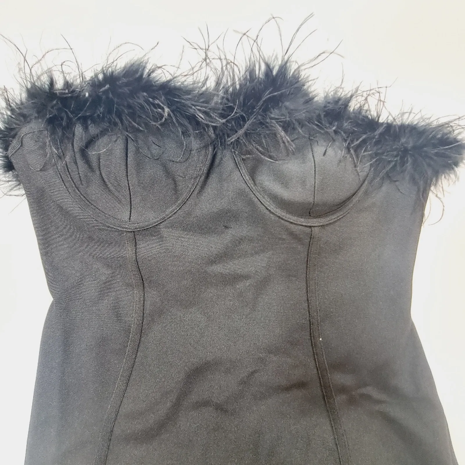 Superdown Ramona Bustier Dress in Black XL - Image 5