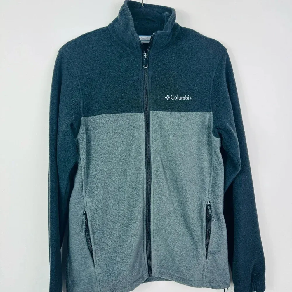 Columbia Women's Full Zip Fleece‎ Jacket Black/Gray Size Small - Image 2