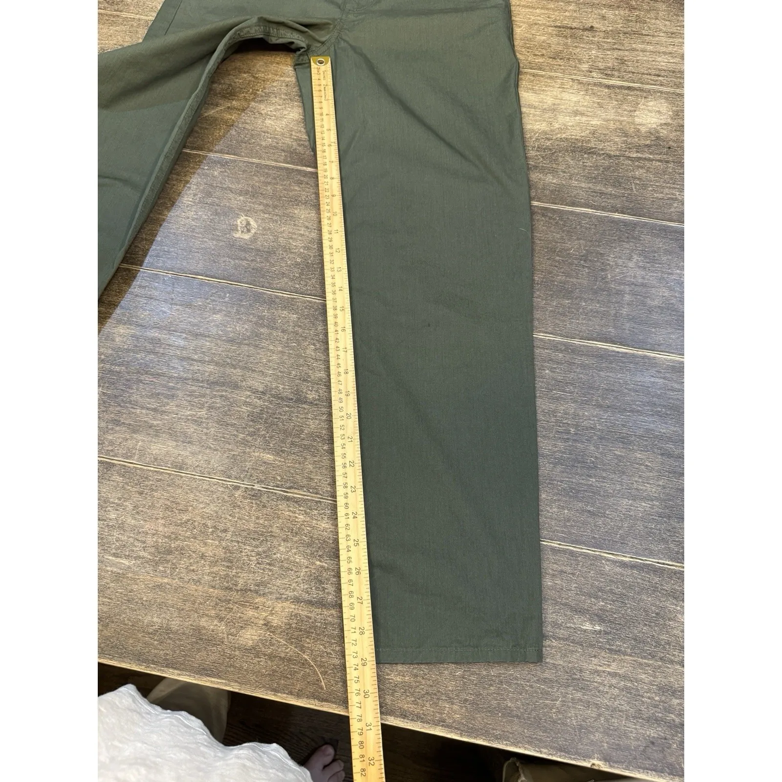 COS Pants Women Size 6 Army Green High Rise Straight Leg Utility Cotton Chinos - Image 7