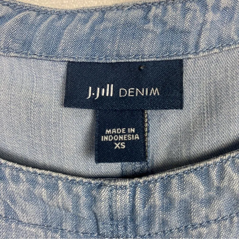 J.Jill Chambray Tencel Lyocell Seamed Maxi Dress Sz.XS - Image 8