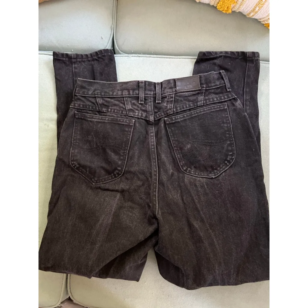 Women's Lee Black Straight Leg Jeans Size 14 - Image 3