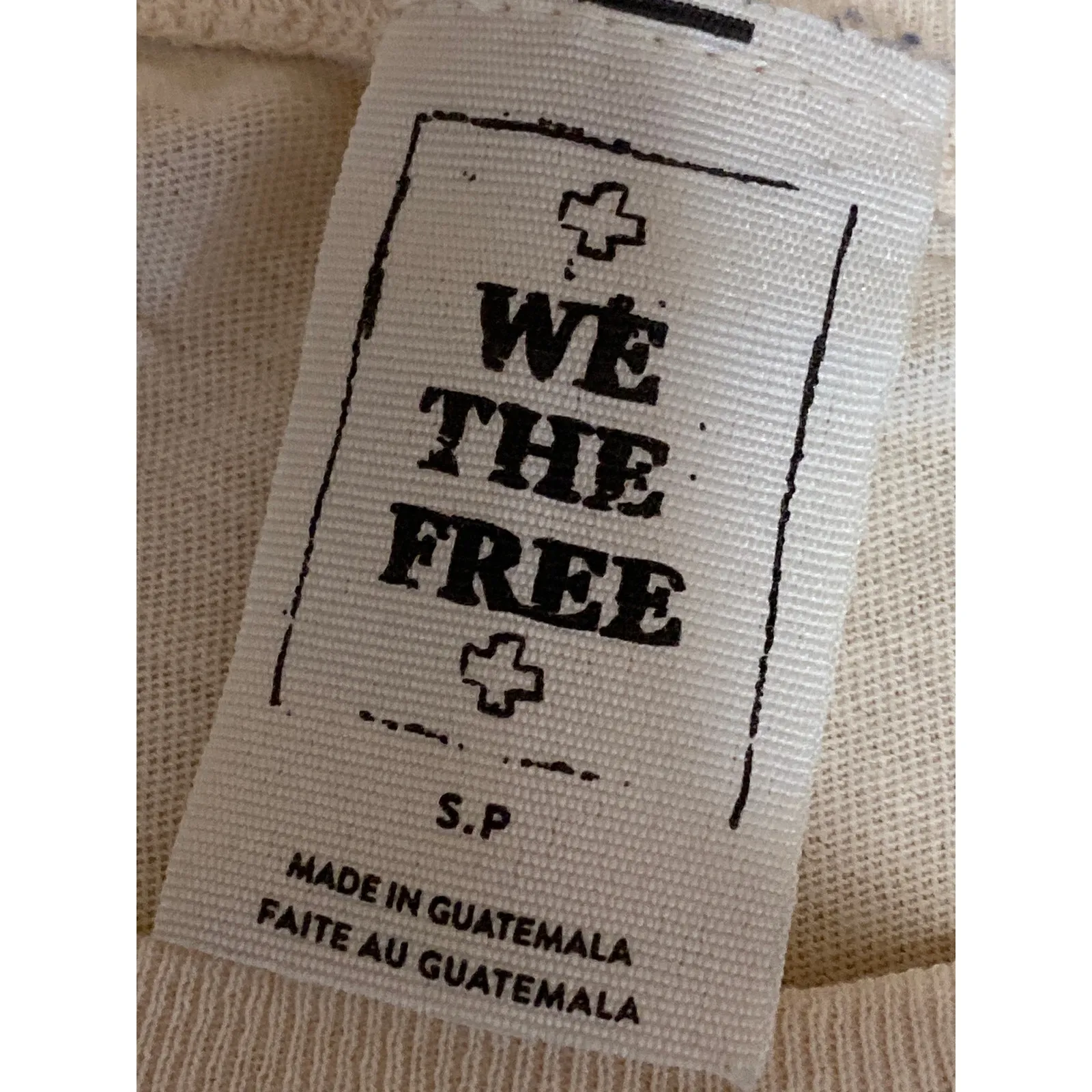 Free People We The Free Beige Sleeveless Ruffle Hem Pocket Boho Tank Top Size S - Image 3