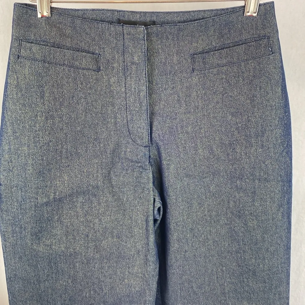 Bebe Blue & Gold Vicky High Rise Flair Wide Leg Pants NEW 2 - Image 3