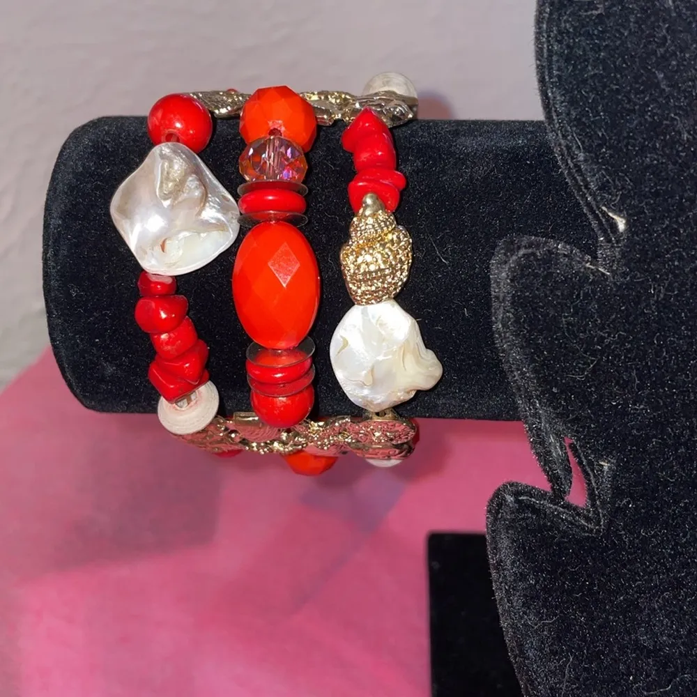 🐚🦀🐚BOGOHO 🐚🦀🐚Coastal Shell Statement Necklace and Bracelet Set - Image 7