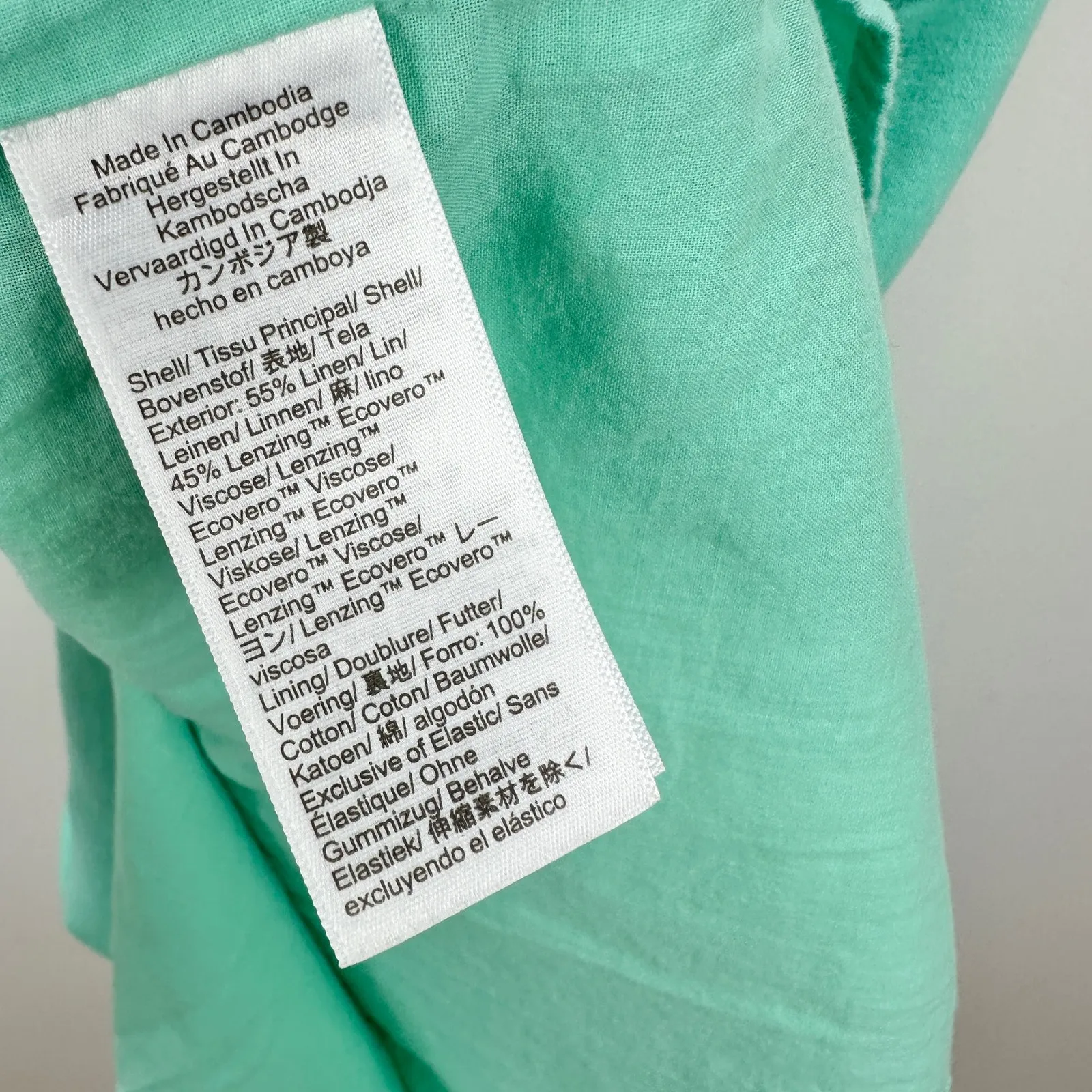 J.Crew Linen Blend Slip Midi Dress Mint Blue Slit Colorful Adjustable US 0 NWT - Image 11