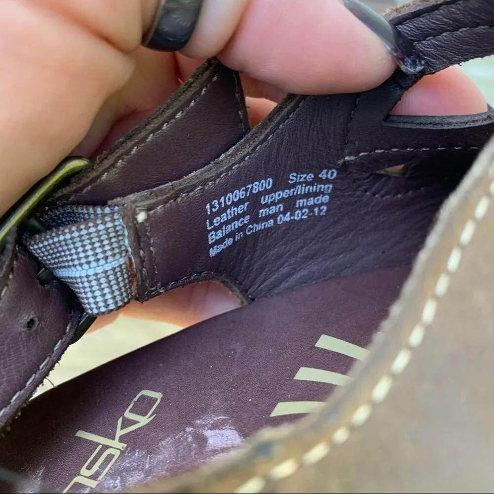 Dansko  Rowena Butterfly Brown Leather Slingback Heels Size 40 - Image 7