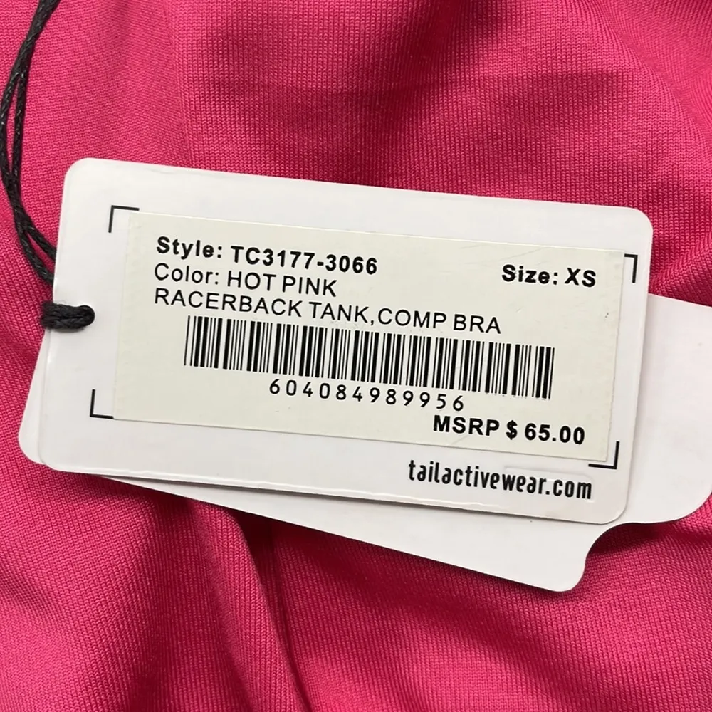 Tail NWT Pink Royal Vibe Bailey Racerback Built In Bra Tennis Tank XS - Image 7