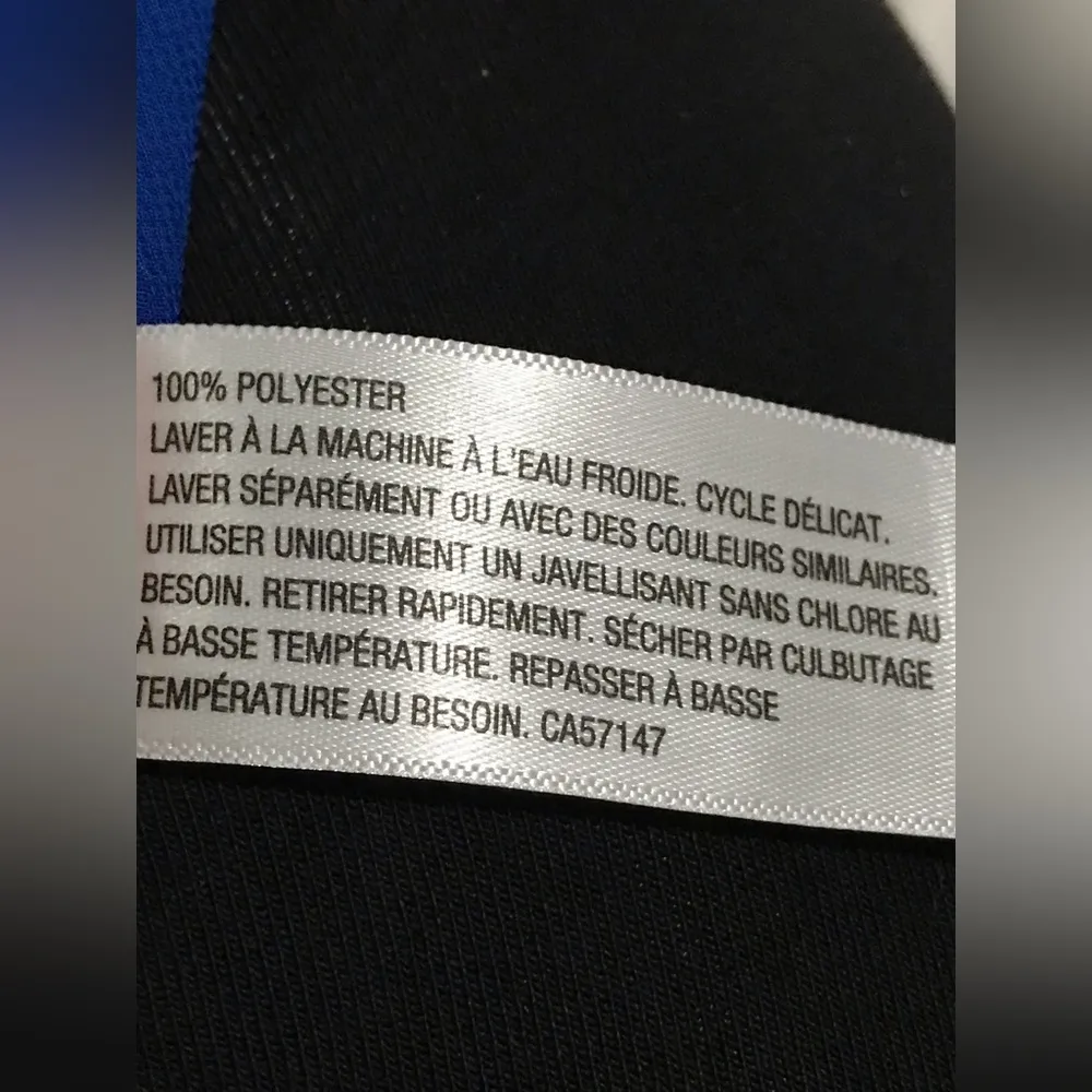 Mossimo Blue Draped Blouse Gold Zipper In Back Size M/M 100% polyester Size M - Image 9