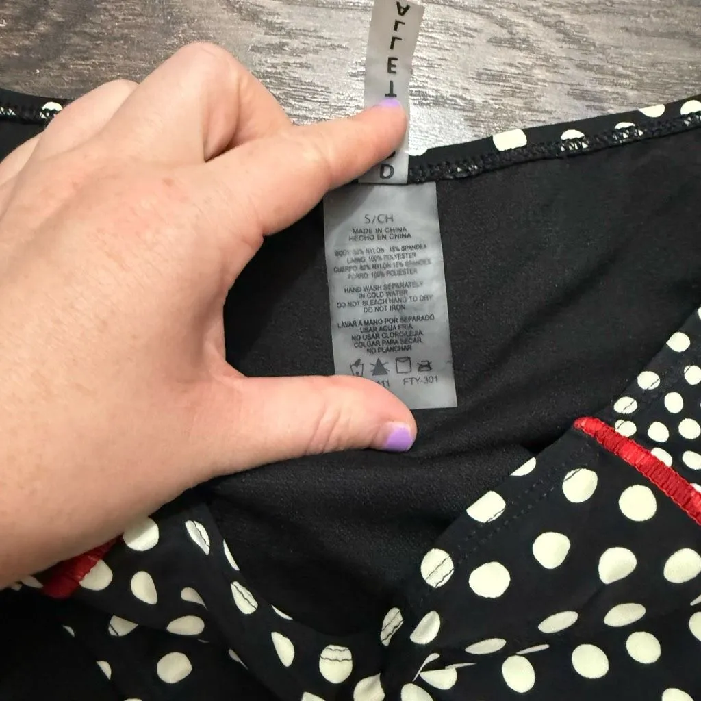 Donatella Women’s Small Polka Dot High Waist Swim Bottom Pool Ocean Beach - Image 3