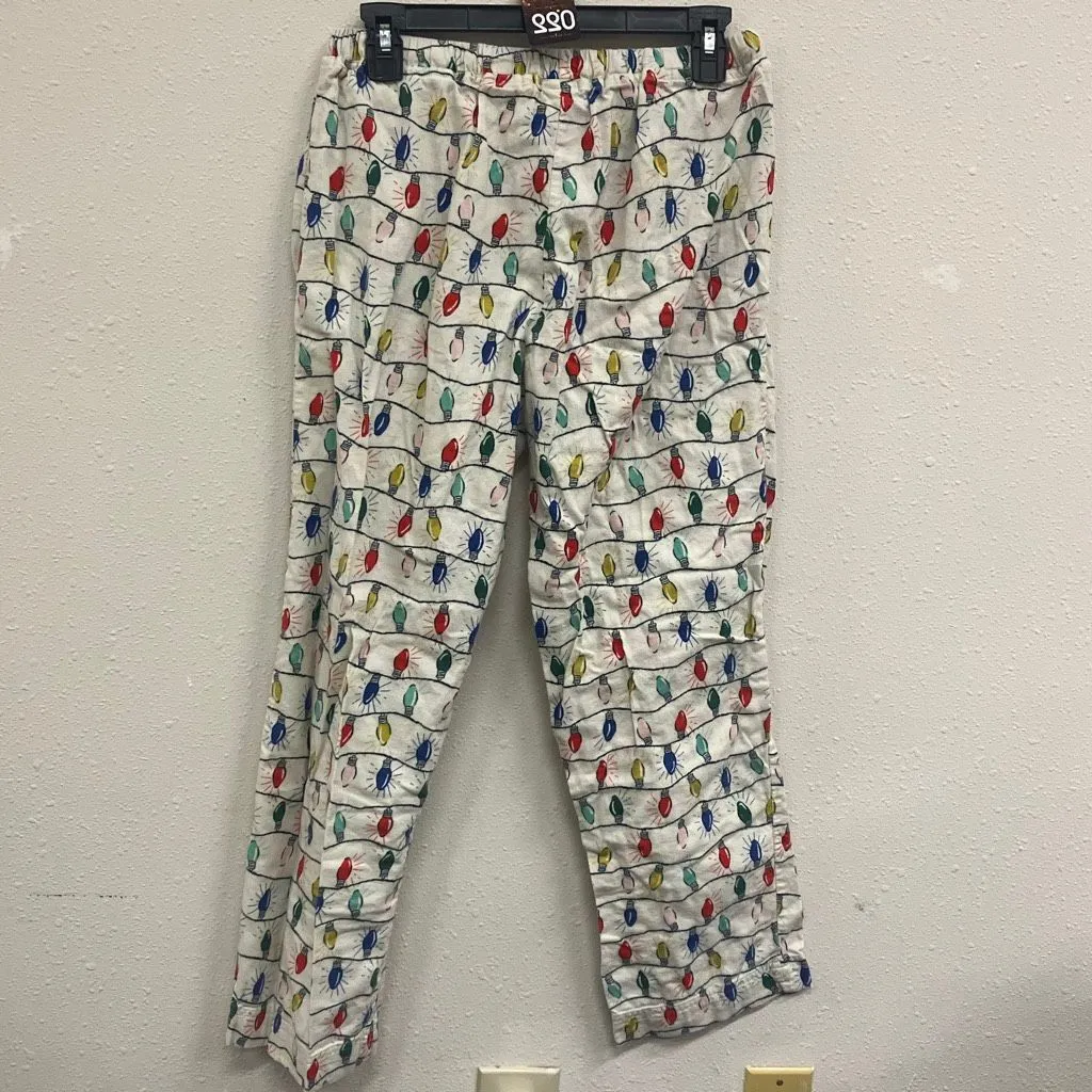 Hanna Andersson women’s XS flannel 100% cotton Christmas light PJ pants #751 - Image 6