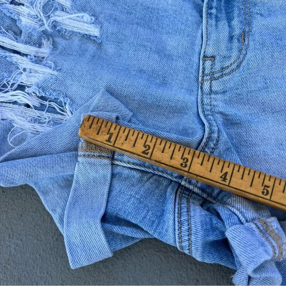 American Eagle Curvy Mom Short Embroidered Flower Distressed AEO Size 2 - Image 8