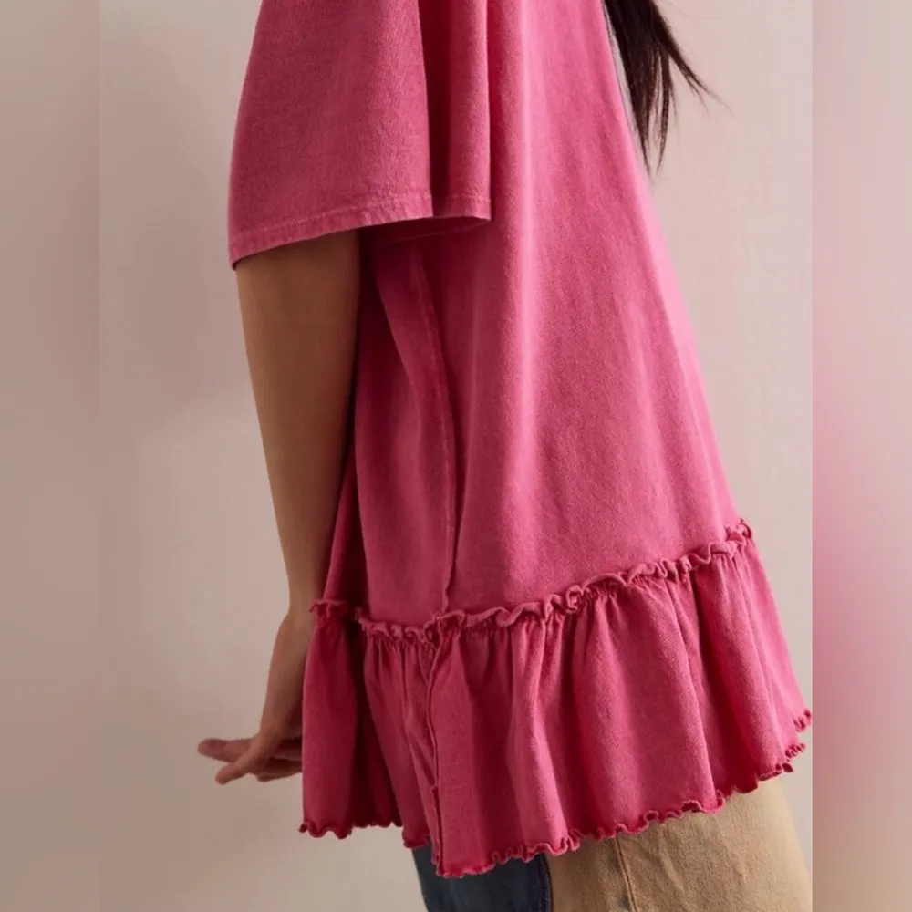 #1 NWT Free People Why Yes Tee In Beet Root - Image 3