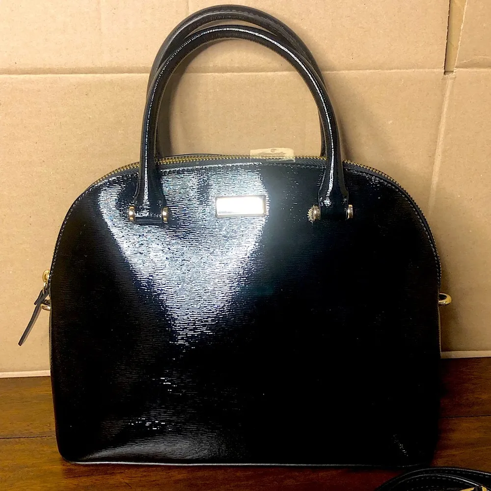 Electric Black Bixby Place Dome Shaped Satchel and Two Wallets - Image 2