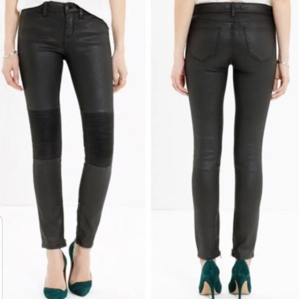 madewell •skinny skinny racetrack coated moto jean - Image 12