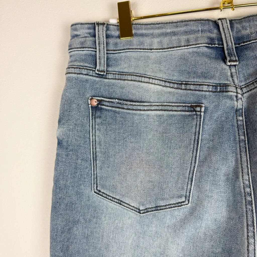 Judy Blue High Rise Plaid Cuffed Vintage Straight Leg Jeans Size 9/29 - Image 13