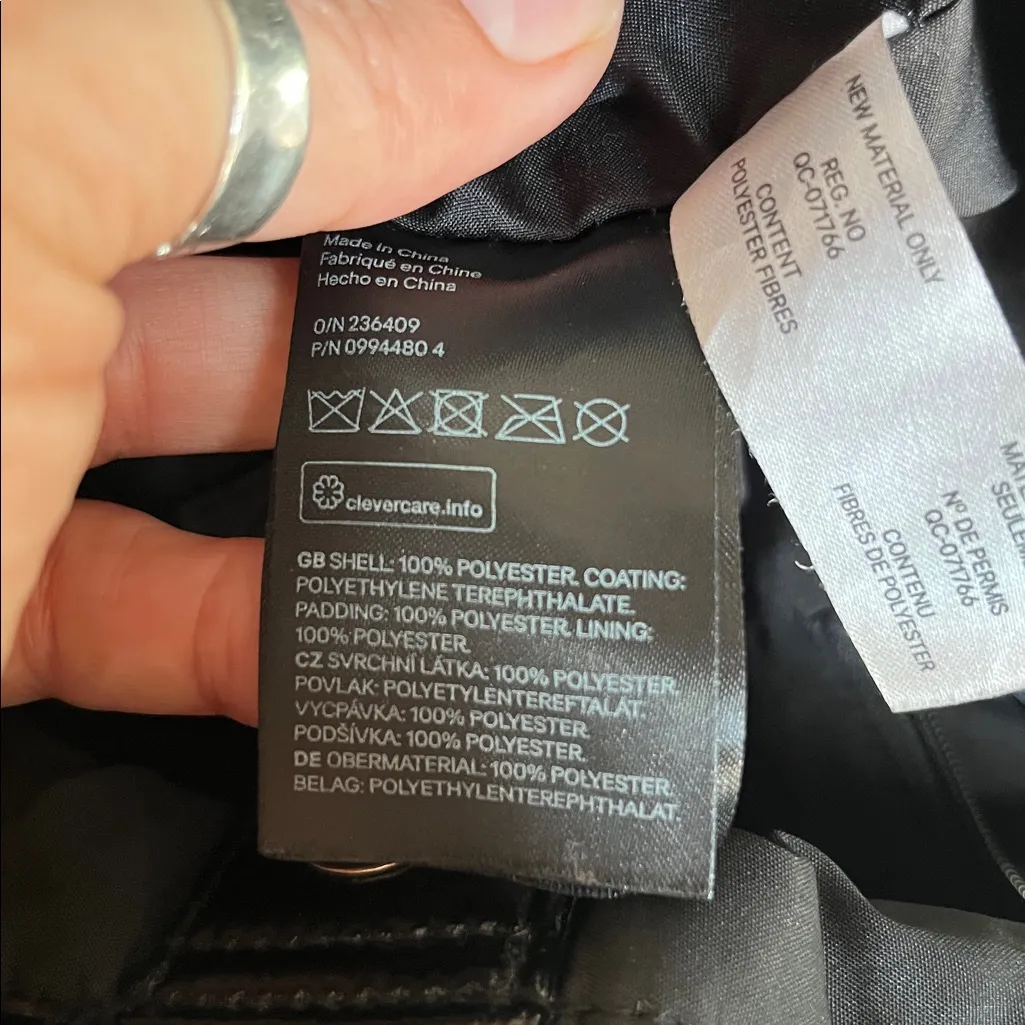 H&M Black Puffer QUILTED SHOPPer Tote - Image 5