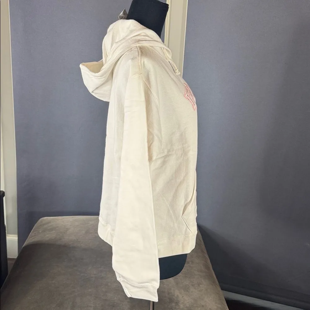 Women’s White Embroidered ‘ETSU’ Hoodie East Tennessee State University Size M - Image 3