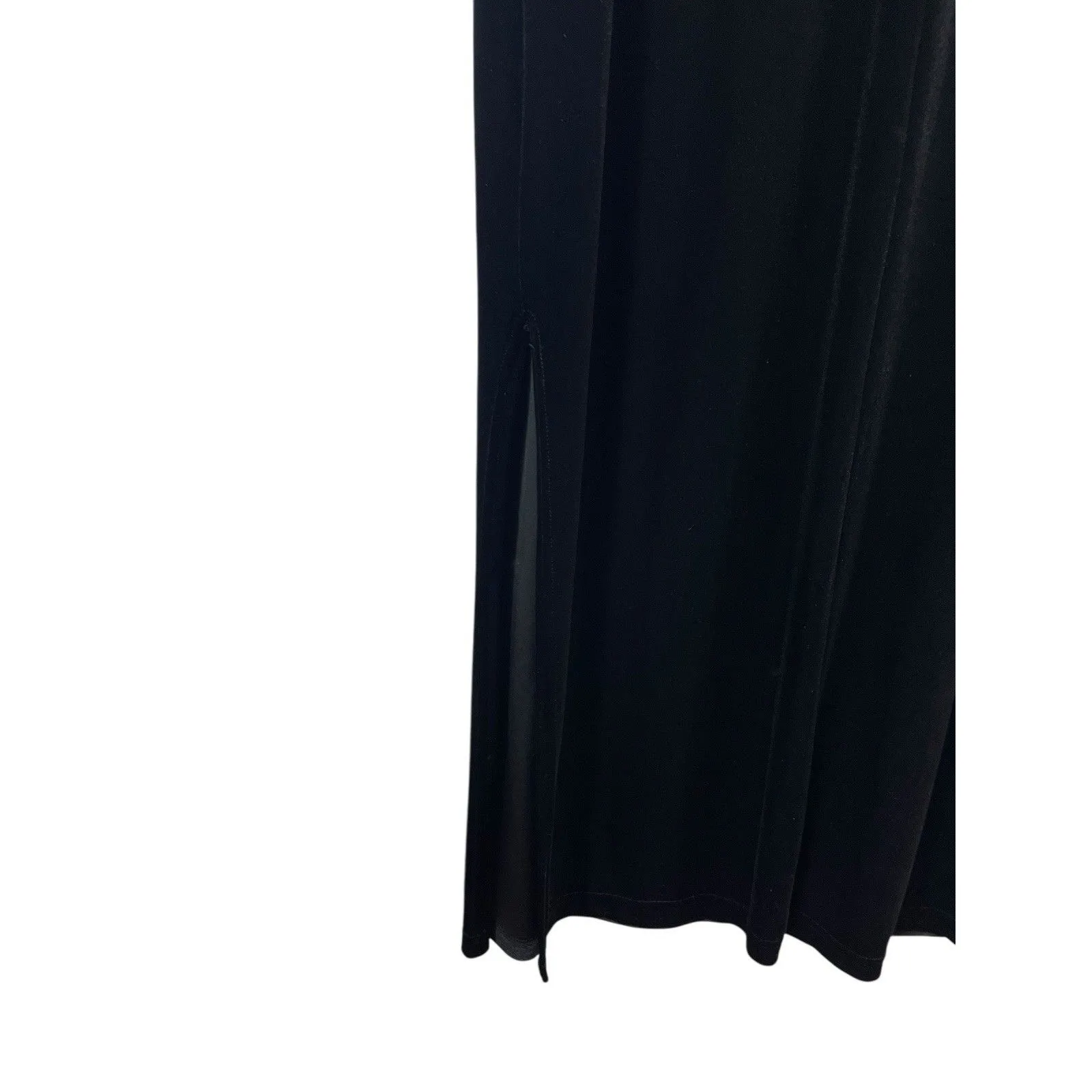 VTG Jeffrey & Dara Evenings 18W Black Red Velvet Floral Attached 2 Piece Dress - Image 5